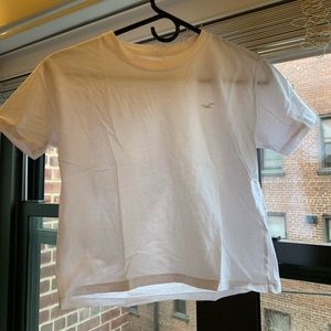 Hollister white crew t-shirt